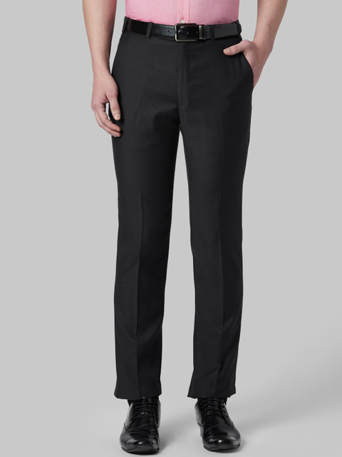 

Park Avenue Men Black Slim Fit Formal Trousers