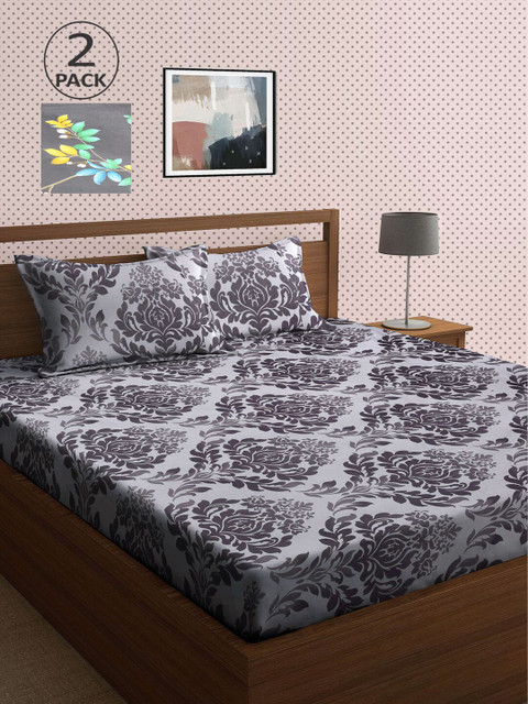

KLOTTHE Green & Green 210 TC 2 King Bedsheet with 4 Pillow Covers