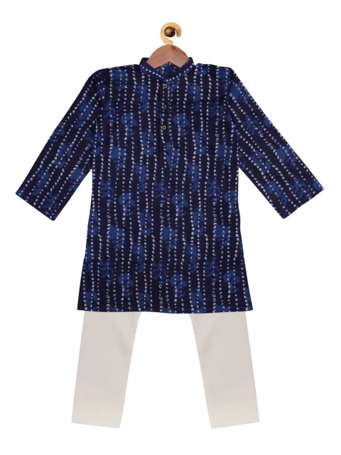 

SOULFULLY INDIAN Boys Blue Empire Top with Trousers