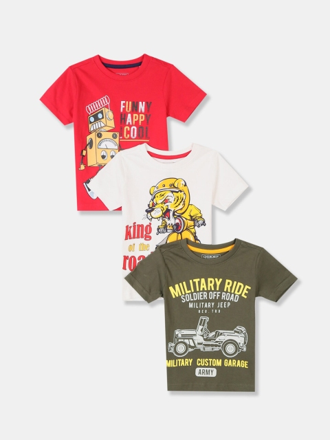 

Cherokee Boys Pack of 3 Assorted Printed Pure Cotton T-shirts