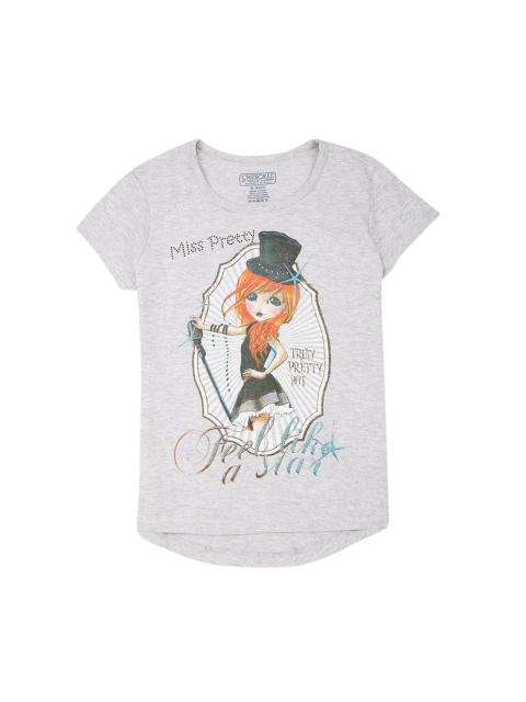

Cherokee Girls Grey Printed T-shirt