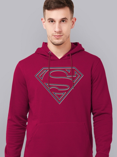 

Free Authority Superman Men Red Printed Hooded Sweatshirt