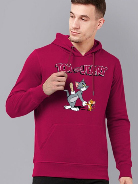 

Free Authority Tom & Jerry Men Red Printed Hooded Sweatshirt
