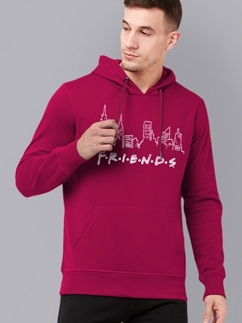 

Free Authority Friends Men Red Printed Hooded Sweatshirt