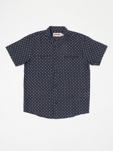 

Fabindia Boys Blue Opaque Printed Casual Shirt