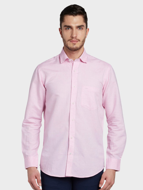 

ColorPlus Men Pink Tailored Fit Opaque Casual Shirt