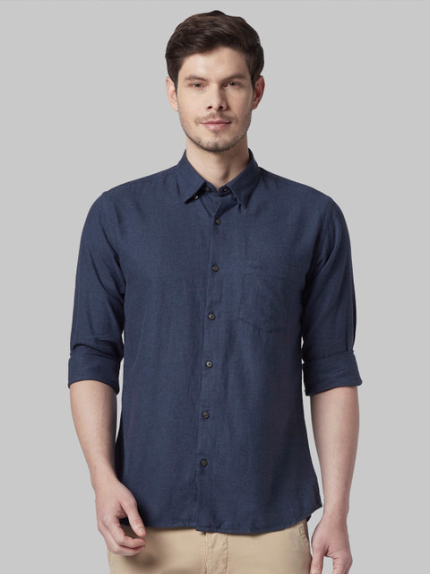 

Park Avenue Men Navy Blue Slim Fit Opaque Casual Shirt