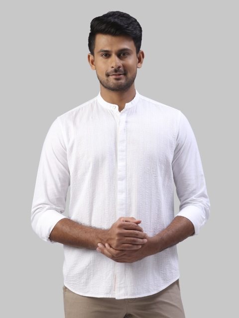 

Raymond Men White Opaque Casual Shirt
