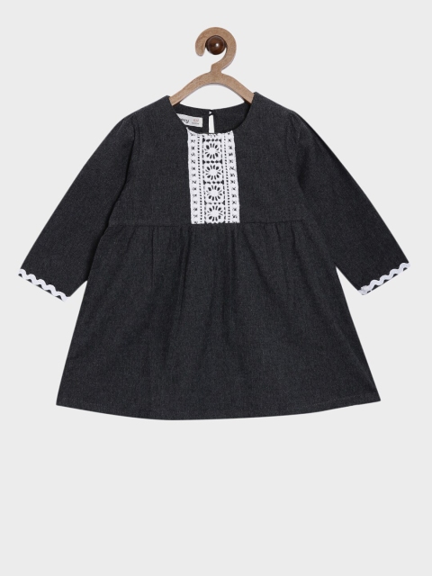 

Nuberry Grey A-Line Cotton Dress