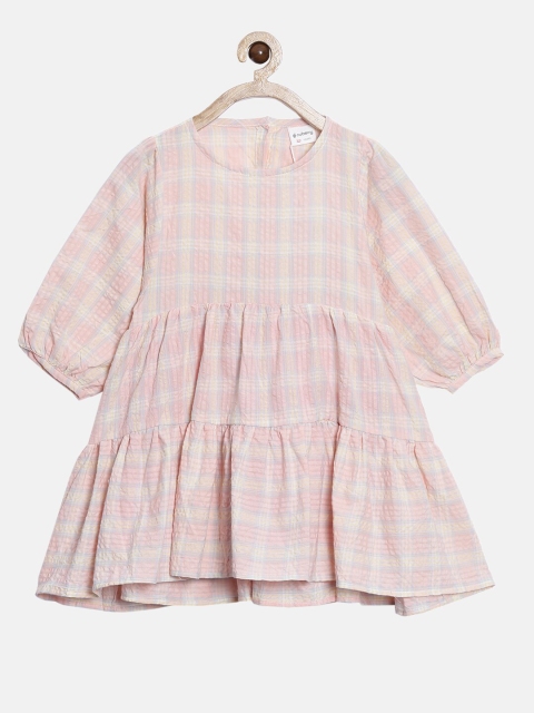 

Nuberry Multicoloured Checked A-Line Dress, Multi