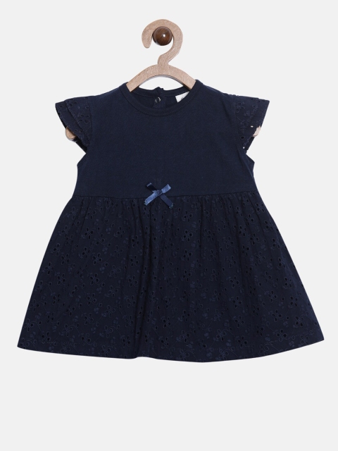 

Nuberry Navy Blue Cotton Dress