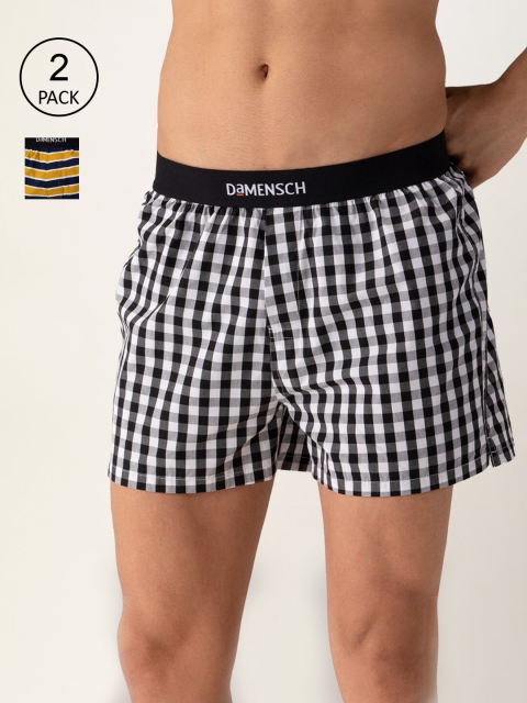 

DAMENSCH Pack of 2 Ultra-light Inner Boxers - DAM-SBX-BAM-LIB-PACK-2-MIX, Mustard