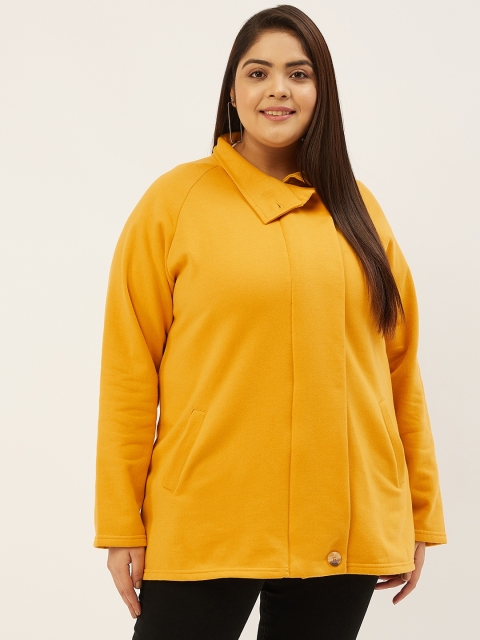 

Revolution Women Mustard Yellow Solid Tailored Jacket