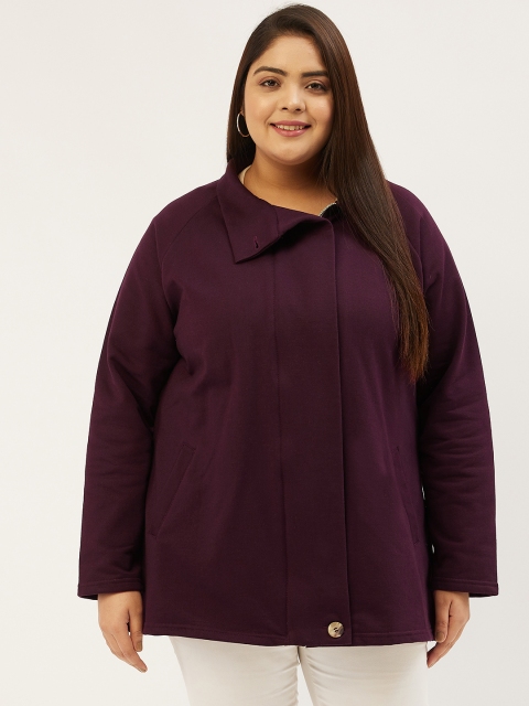 

Revolution Women Purple Solid Tailored Jacket