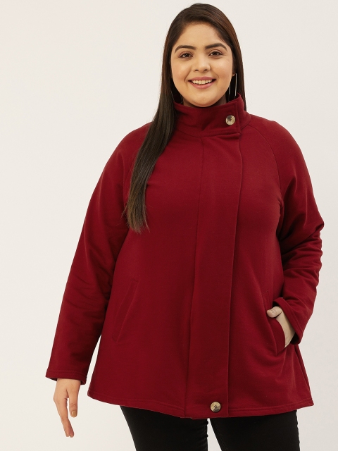 

Revolution Women Maroon Solid Tailored Jacket