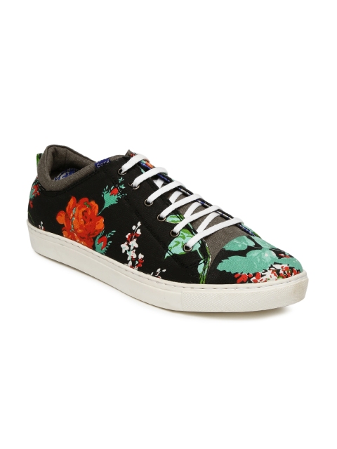 

Core Men Black Floral Print Sneakers