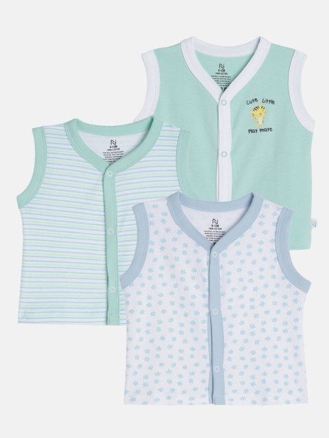 

Nejo Infant Boys Pack of 3 Pure Cotton T-shirts, Blue