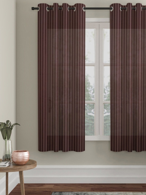 

Molly & Michel Brown Striped Window Curtain