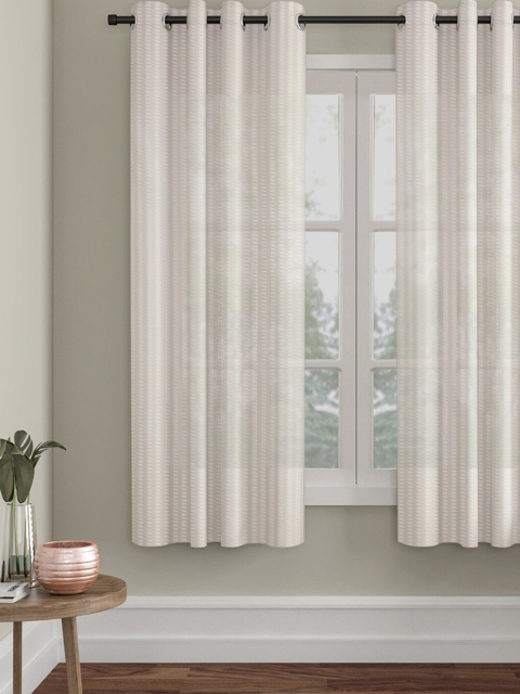 

Molly & Michel White Striped Window Curtain