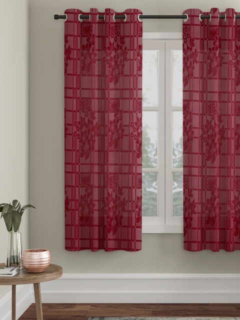 

Molly & Michel Maroon Window Curtain