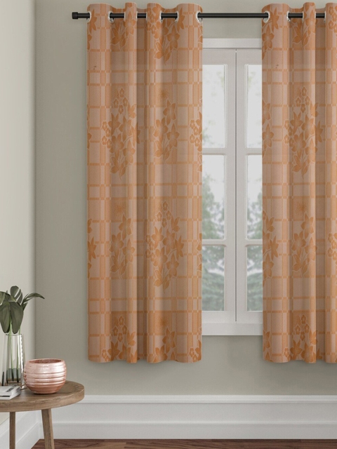 

Molly & Michel Beige Floral Window Curtain