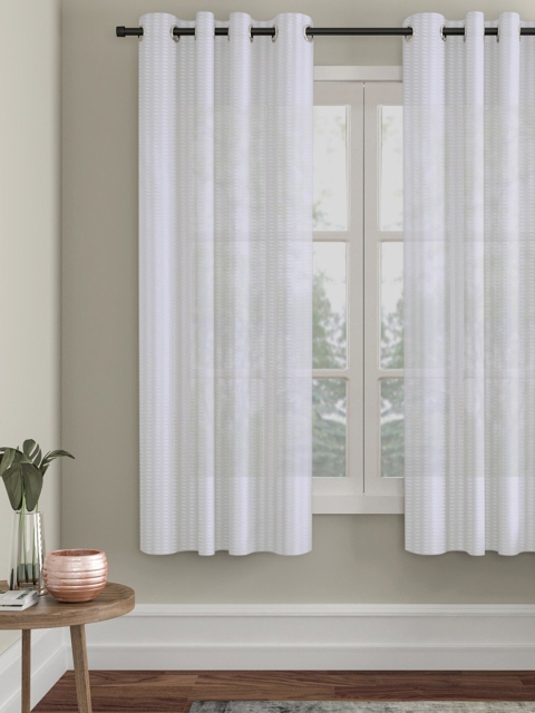 

Molly & Michel White Striped Window Curtain