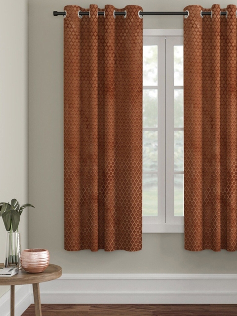

Molly & Michel Brown Set of 2 Window Curtain