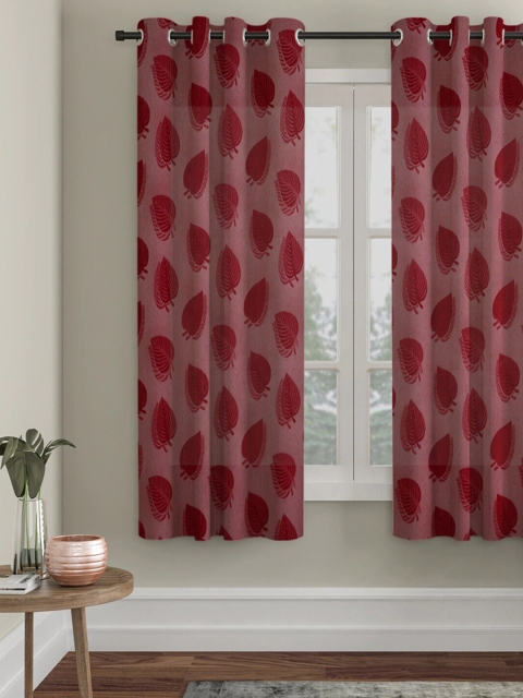 

Molly & Michel Maroon Floral Window Curtain