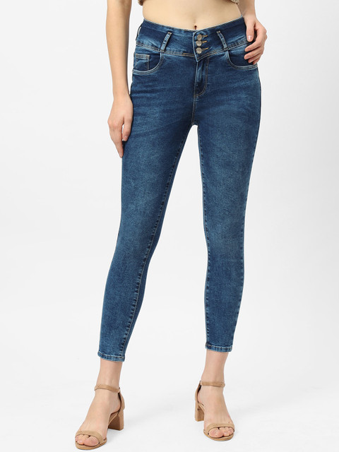 

Kraus Jeans Women Blue Skinny Fit High-Rise Light Fade Jeans