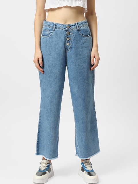 

Kraus Jeans Women Blue Wide Leg High-Rise Jeans