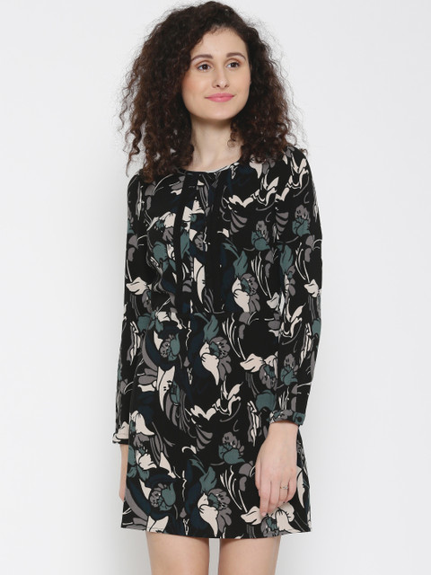 

Vero Moda Women Black Printed Tailored Dress
