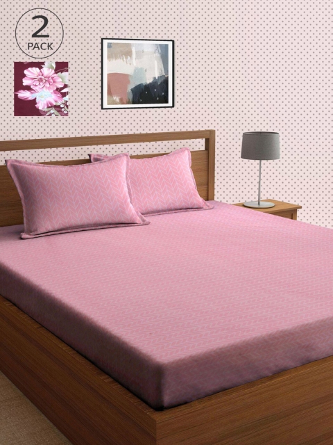 

KLOTTHE Multicoloured Printed 210 TC 2 King Bedsheet with 4 Pillow Covers, Multi