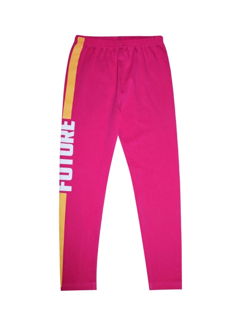 

KiddoPanti Girls Side "Future" Printed Legging, Pink