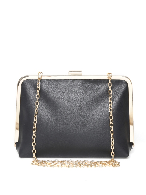 

Lino Perros Black Clutch with Chain Strap