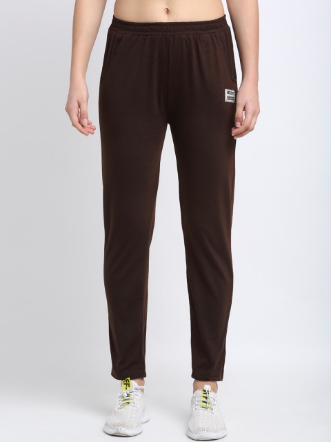 

NEUDIS Women Brown Solid Cotton Track Pants