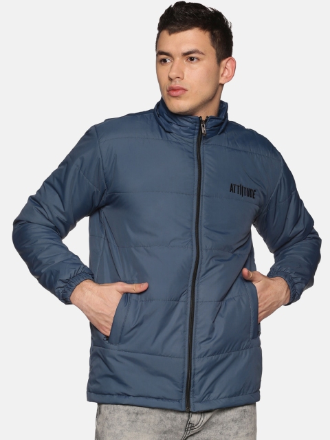 

ATTIITUDE Men Blue Longline Padded Jacket