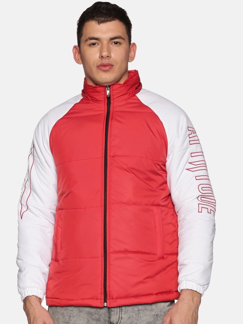 

ATTIITUDE Men Red Colourblocked Padded Jacket