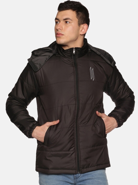 

ATTIITUDE Men Black Longline Padded Jacket