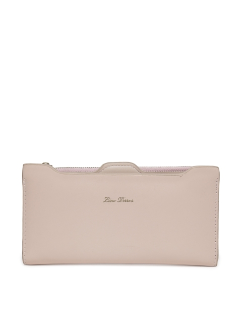 

Lisa Haydon for Lino Perros Women Peach-Coloured Solid Two Fold Wallet