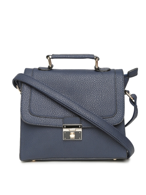 

Lino Perros Navy Satchel with Sling Strap, Navy blue