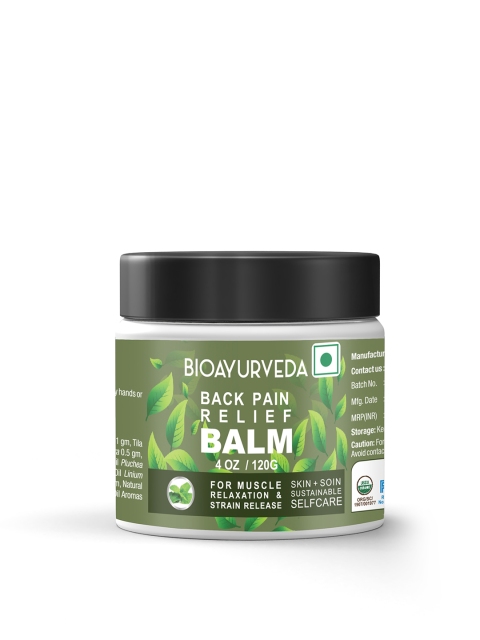 

BIOAYURVEDA Back Pain Relief Balm 120g, Green