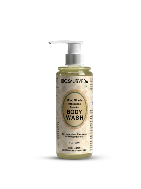 

BIOAYURVEDA Mood Miracle Rebalancing Essential Body Wash 200g, Cream