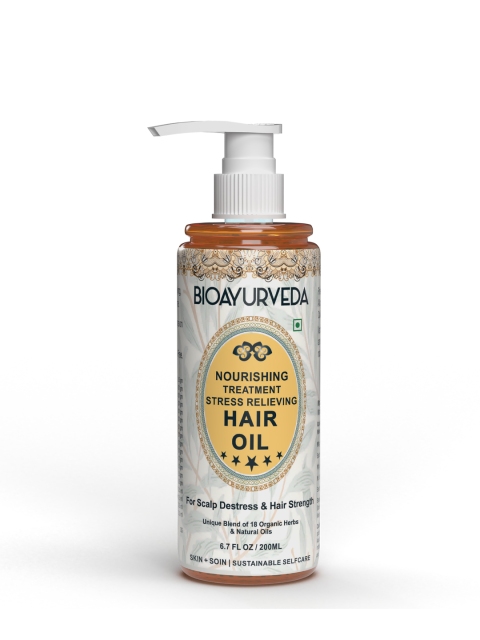 

BIOAYURVEDA Nourishing Treatment Stress Relieving Hair Oil 200 ml, White