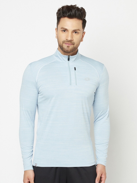 

Lotto Men Blue High Henley Neck T-shirt