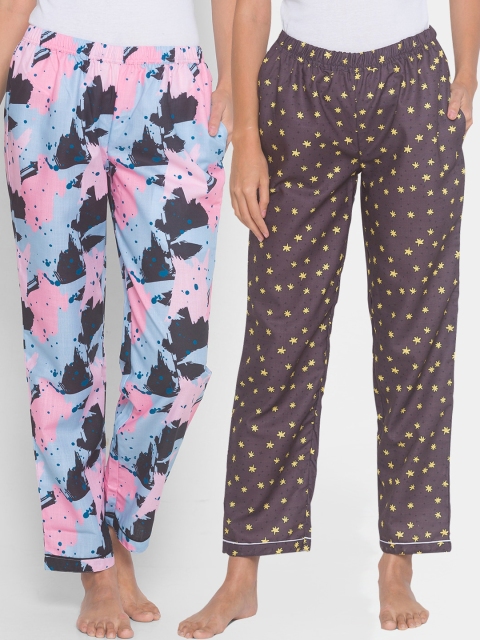 

FashionRack Women Pack of 2 Printed Lounge Pants, Brown