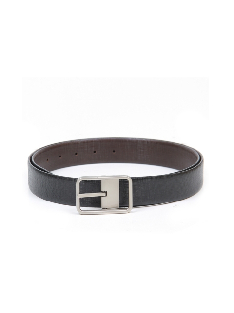 

Espana Men Black Textured Leather Reversible Formal Belt