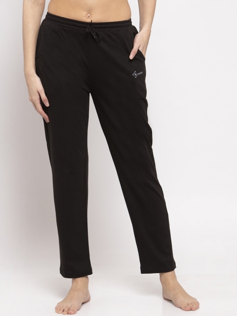 

NEUDIS Women Black Solid Cotton Lounge Pant