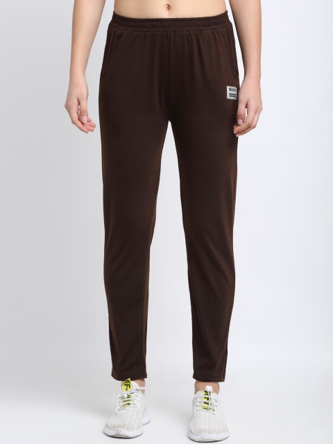 

NEUDIS Women Brown Solid Cotton Track Pants