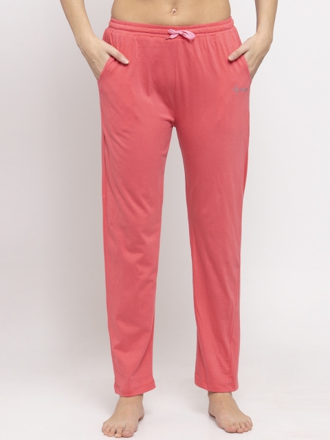 

NEUDIS Women Pink Solid Cotton Lounge Pant