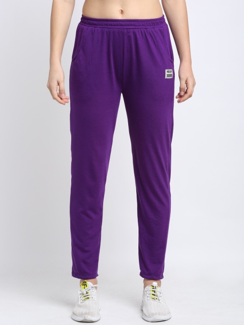 

NEUDIS Women Purple Solid Cotton Track Pants